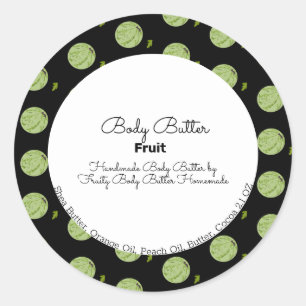 Watermelon Fruit Whole Body Butter Bath Branding Classic Round Sticker