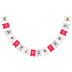 Watermelon girl birthday bunting 
