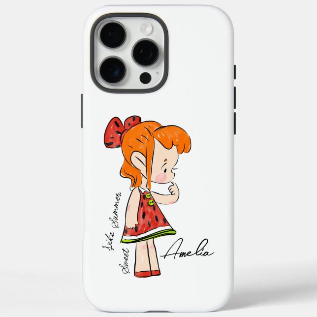 Watermelon Girl iPhone 16 Pro Max Case (Back)