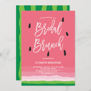 Watermelon Gradient Modern Bridal Brunch Invitation