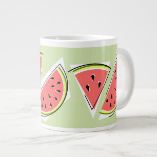 Watermelon Green Line Large Coffee Mug