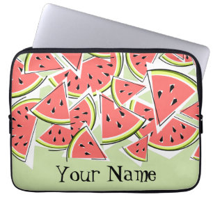 Watermelon Green Name laptop sleeve