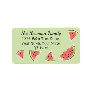 Watermelon Green Pieces Label