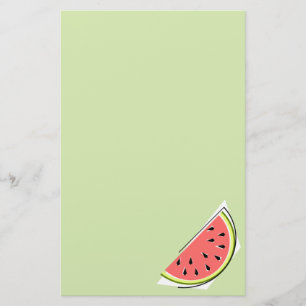 Watermelon Green Slice Stationery