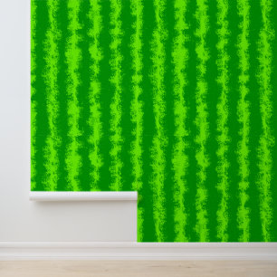 Watermelon Green Summer Fruit Rind Pattern Wallpaper