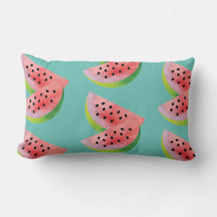 Watermelon Halves Pink Lumbar Cushion