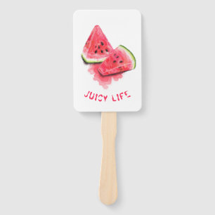 Watermelon Hand Fan - Custom Text
