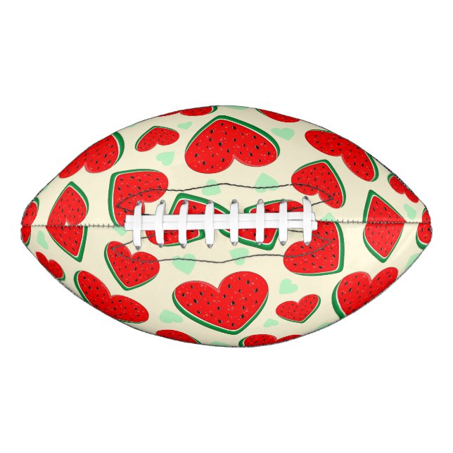Watermelon Heart Valentine's Day Free Palestine Football (Front)