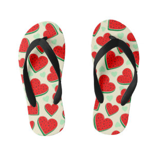 Watermelon Heart Valentine's Day Free Palestine Kid's Jandals