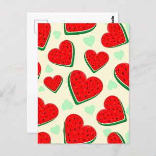 Watermelon Heart Valentine's Day Free Palestine Postcard