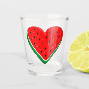 Watermelon Heart Valentine's Day Free Palestine Shot Glass