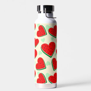 Watermelon Heart Valentine's Day Free Palestine Water Bottle