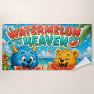 Watermelon Heaven Epic Summer Monster Feast Beach Towel