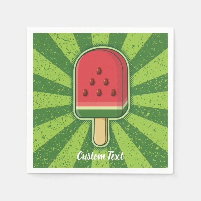 Watermelon Ice Cream Stick Napkin (Front)