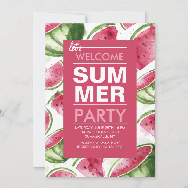 Watermelon Invitation (Front)