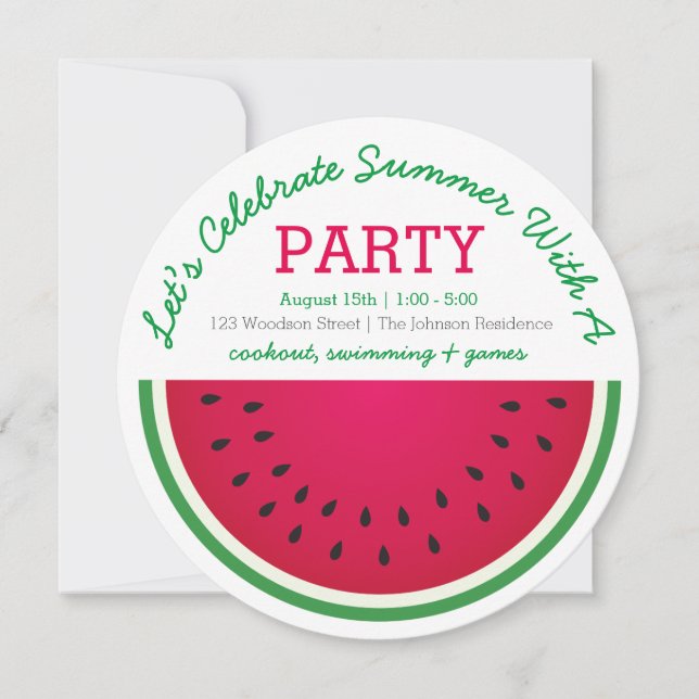 Watermelon Invitation (Front)