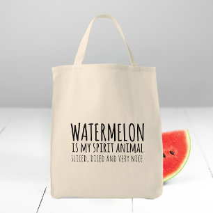 Watermelon is My Spirit Animal Funny Tote Bag