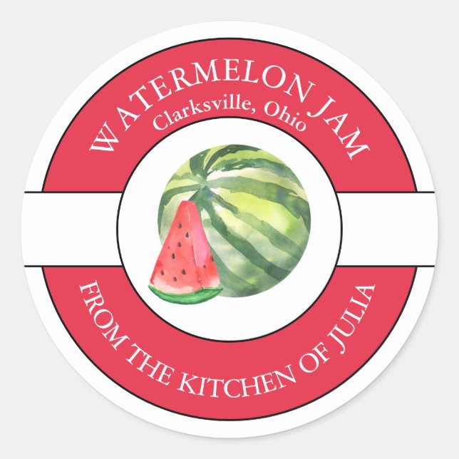 Watermelon Jam Label  (Front)