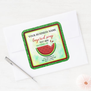 watermelon Layered Soap Square sticker