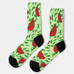 Watermelon Leaf Summer Socks