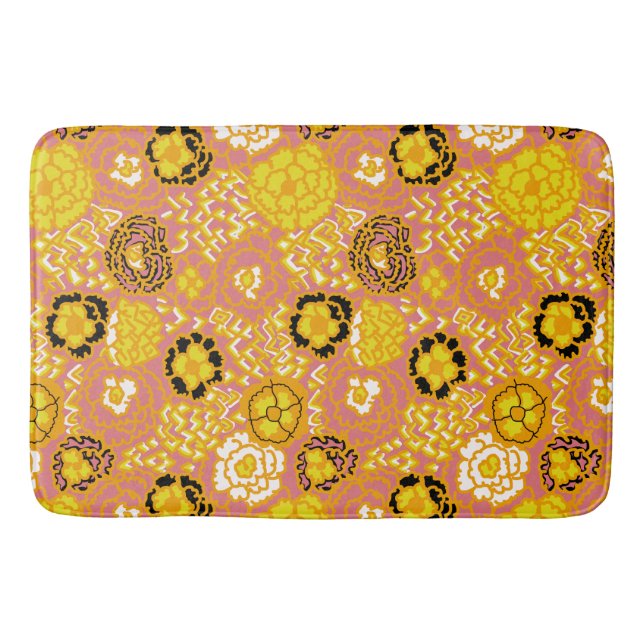 Watermelon Lemon Gold Bath Mat (Front)
