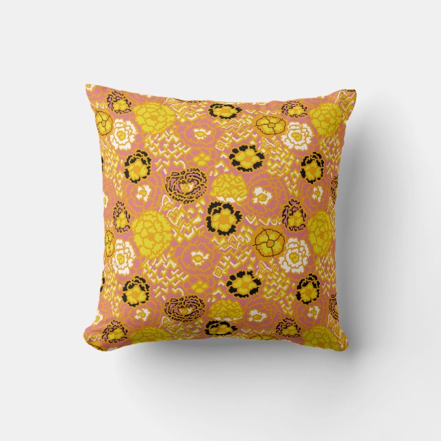 Watermelon Lemon Gold Cushion (Front)