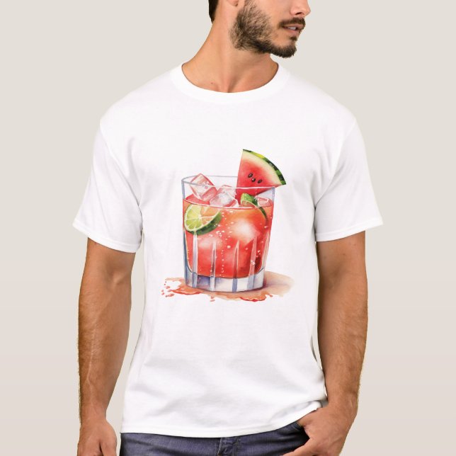 Watermelon Lime Cocktail T-Shirt (Front)