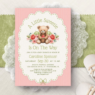 Watermelon Little Sweetie Baby Shower Invitation