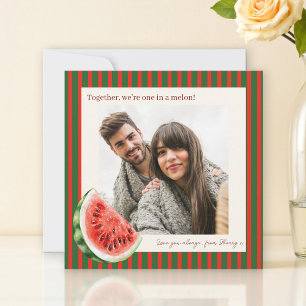Watermelon Love Photo Valentine Card