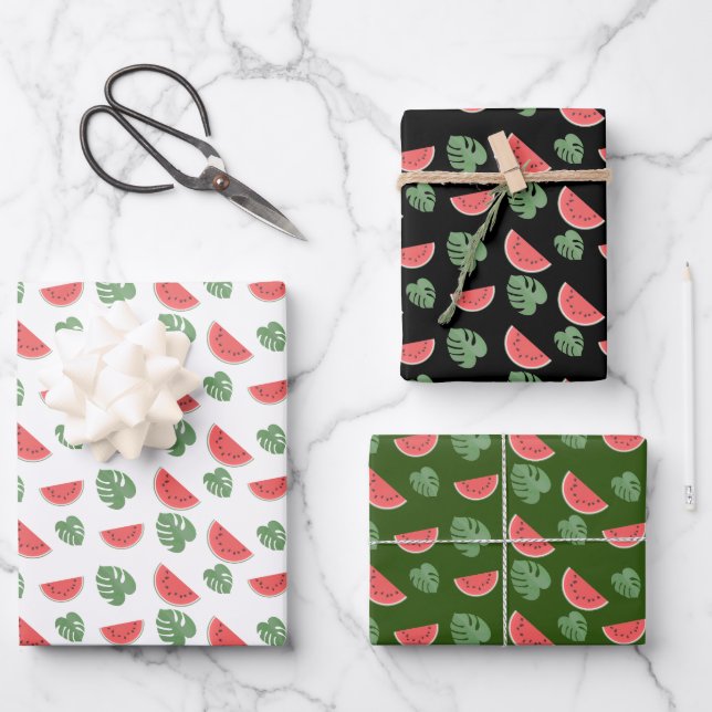 Watermelon Love Wrapping Paper Sheet (Front)