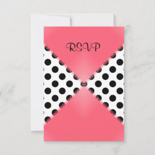 WATERMELON MODERN SPOT WEDDING RSVP CARD