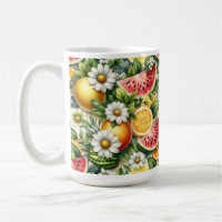 Watermelon Mug, Summer Mug, Design Lemon Coffee