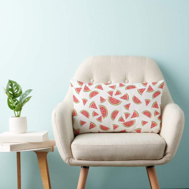 Watermelon Multi 2 pink back lumbar Cushion (Chair)