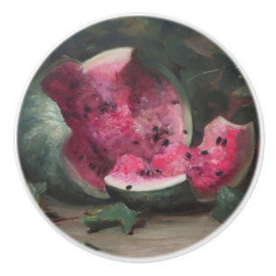 Watermelon Oil Painting Charles Ethan Porter Ceramic Knob