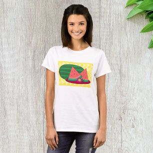 Watermelon On A Plate Womens T-Shirt