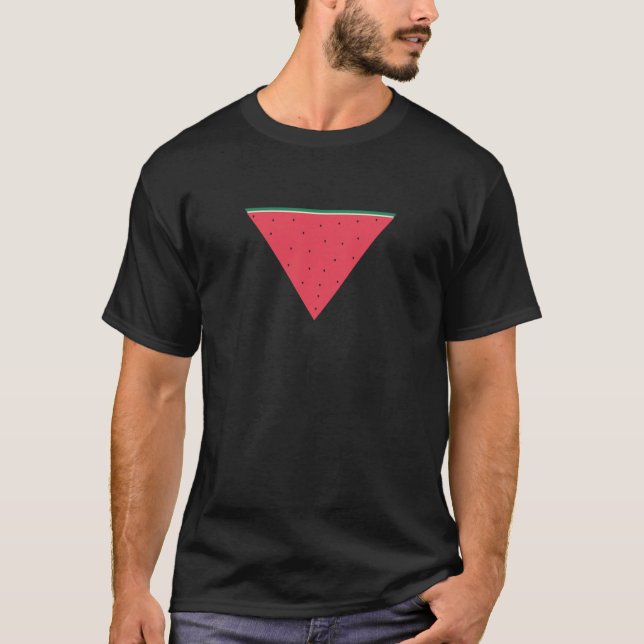 Watermelon on inverted red triangle resistance T-Shirt (Front)