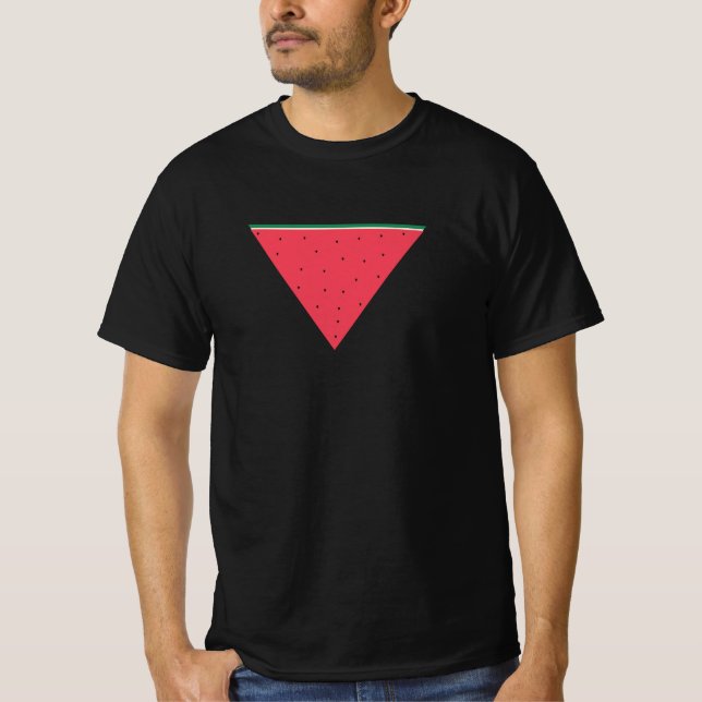 Watermelon on inverted red triangle resistance T-Shirt (Front)