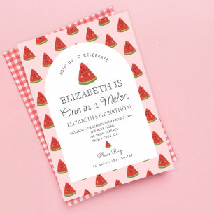 Watermelon One in a melon 1st birthday  Invitation
