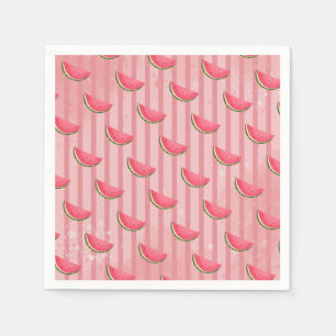Watermelon One in a Melon Birthday Party Paper Pla Napkin
