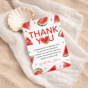 Watermelon One in a Melon Thank You Card