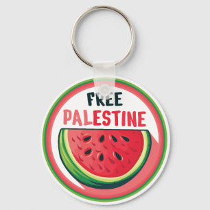 Watermelon Palestine Free Colorfull Key Ring