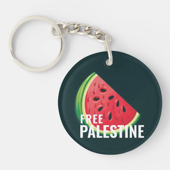 Watermelon Palestine Free Key Ring (Front)