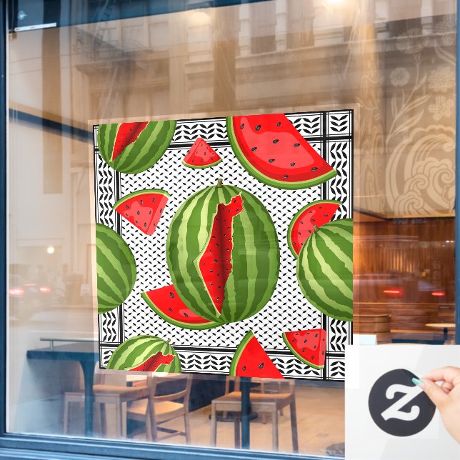 Watermelon Palestine Map Slice (Cafe Window)