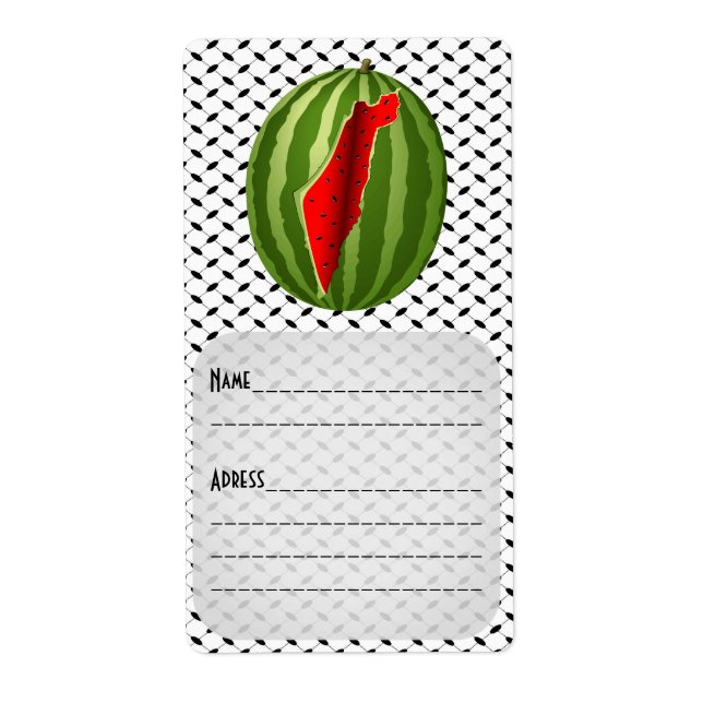 Watermelon Palestine Map Slice (Front)