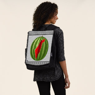 Watermelon Palestine Map Slice Backpack