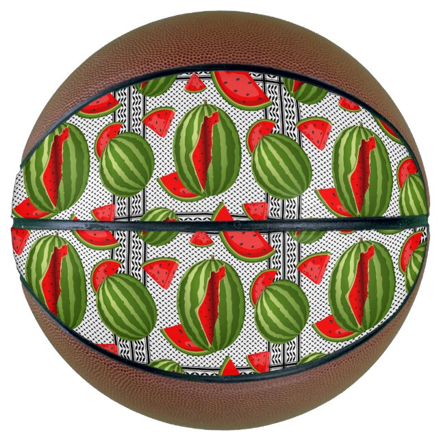Watermelon Palestine Map Slice Basketball (Front)