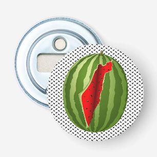 Watermelon Palestine Map Slice Bottle Opener