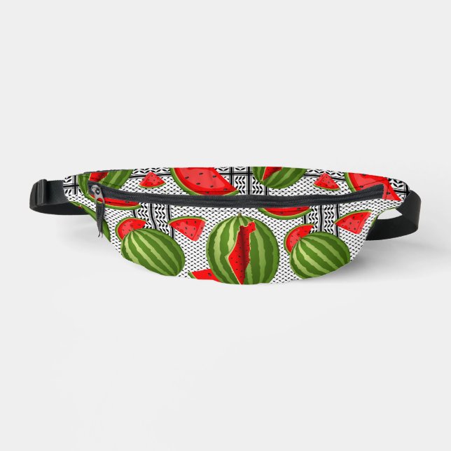 Watermelon Palestine Map Slice Bum Bags (Front)