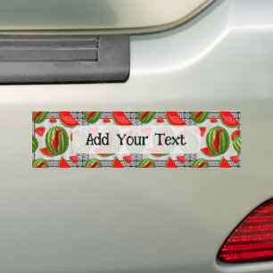Watermelon Palestine Map Slice Bumper Sticker