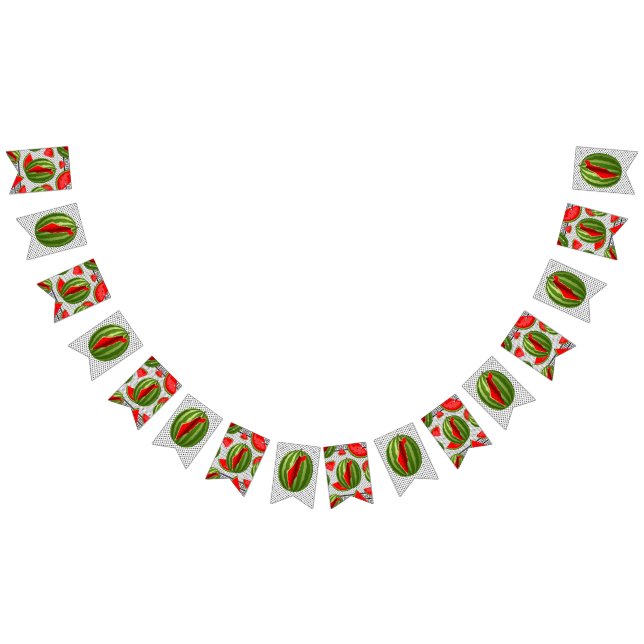 Watermelon Palestine Map Slice Bunting (All)